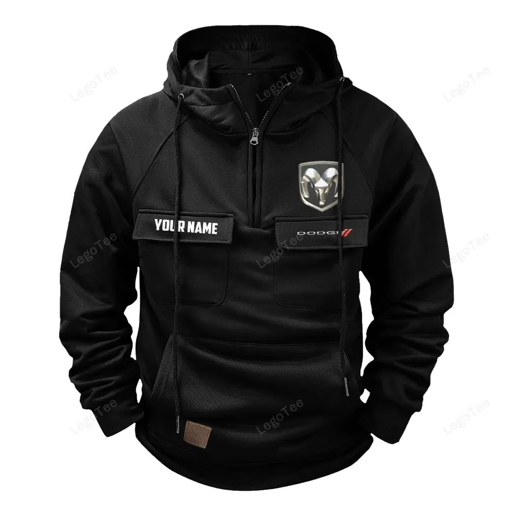 dodge tactical quarter zip hoodie gift for dodge lovers gift for him husband boyfriend black car109021425372 2 yhpkg