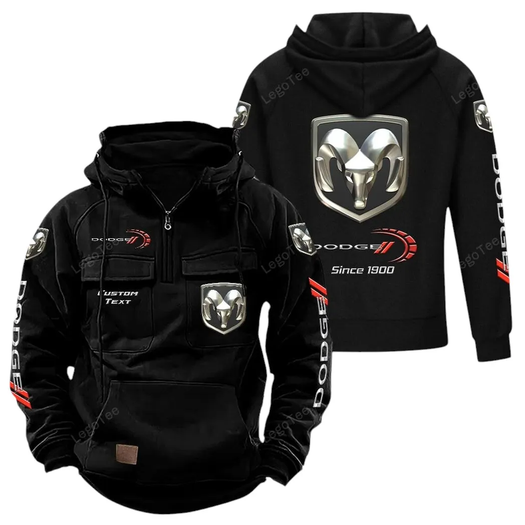 dodge tactical quarter zip hoodie gift for dodge lovers gift for him husband boyfriend black car96021425713 2 ljc2j