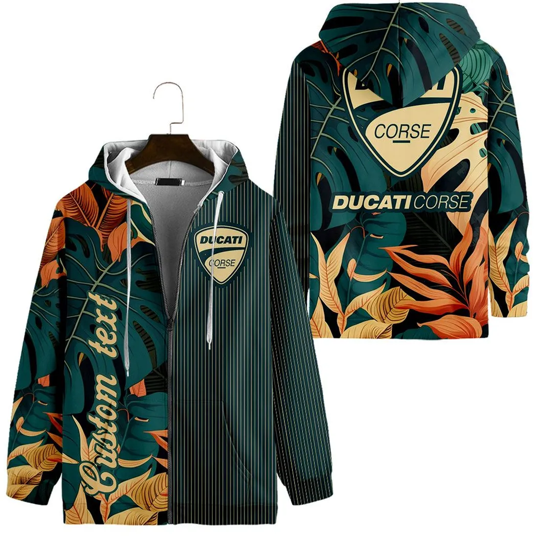 ducati corse vintage zip hoodie custom all over print car434041725253 fzghz