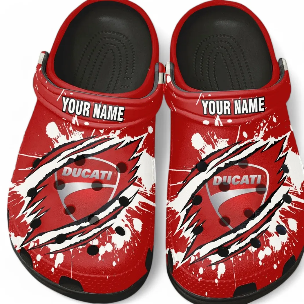 Ducati Crocs, Gift For Ducati Lovers, Gift For Him, Husband, Boyfriend CAR5602192523 - Black
