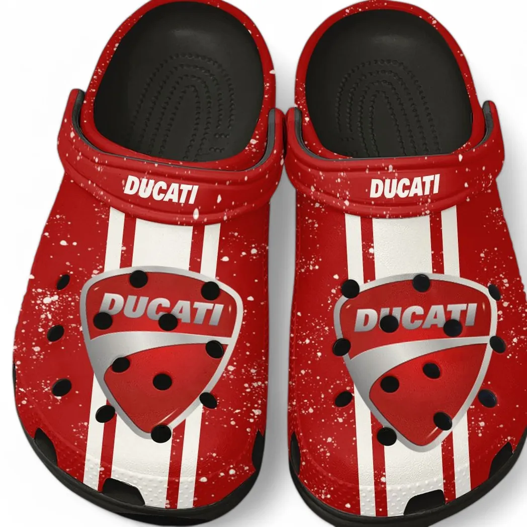 Ducati Crocs, Gift For Ducati Lovers, Gift For Him, Husband, Boyfriend CAR62022025039 - Black