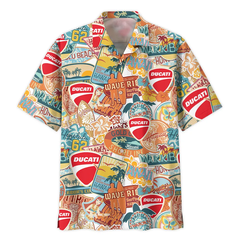 Ducati Vintage Hawaiian Shirts For Men, Gift For Ducati Fan CAR202031225347