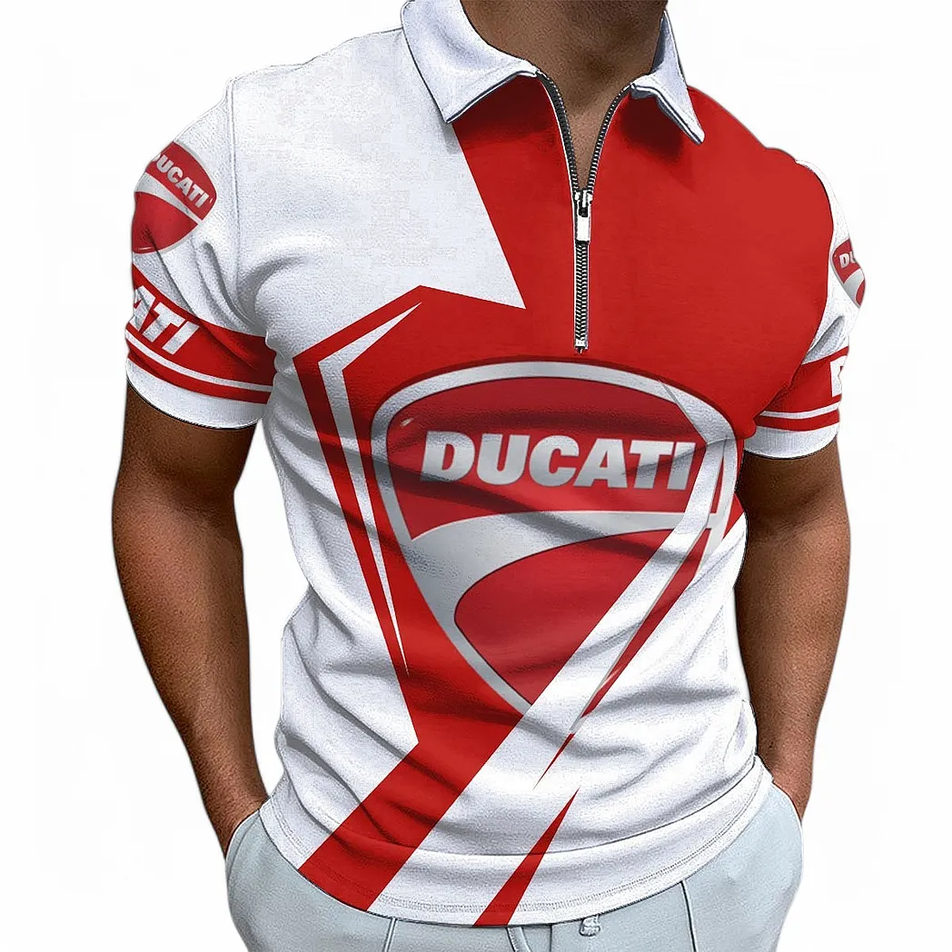 ducati zipper polo shirt for men gift for ducati fan car68022125954 qan2j