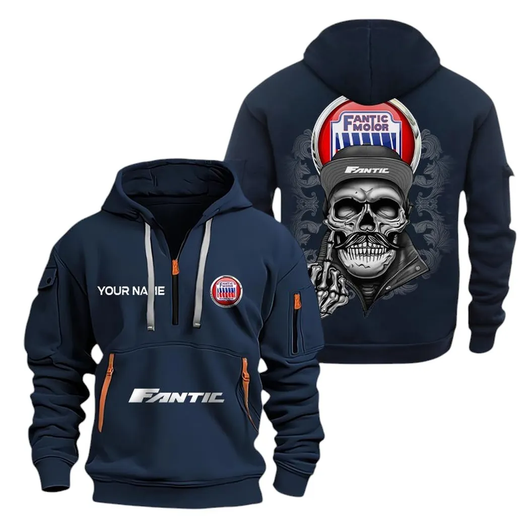 fantic motor half zip hoodie for men gift for fantic motor fan car166022625203 navy mukrm