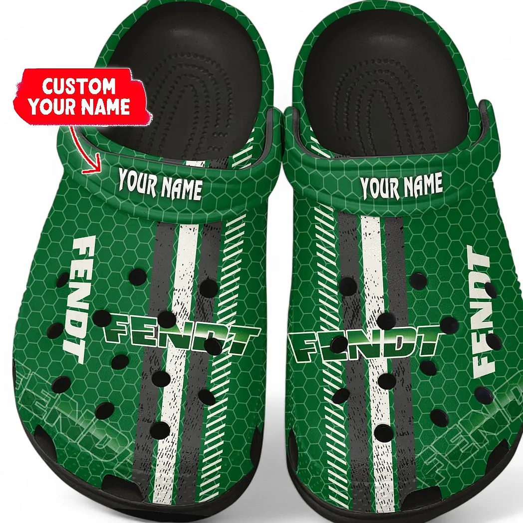 Fendt Crocs Shoes Gift For Fendt Lovers, Birthday Gift For Husband, Boyfriend CAR82022025588 - Black