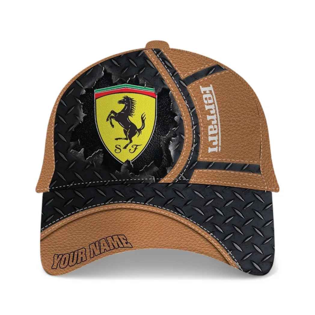 Ferrari Classic Cap, Gift For Ferrari Lovers, Gift For Him, Husband, Boyfriend - Brown CAR49021825020-3