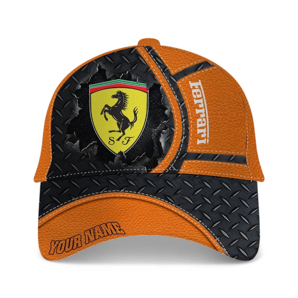 Ferrari Classic Cap, Gift For Ferrari Lovers, Gift For Him, Husband, Boyfriend - Orange CAR49021825020-5
