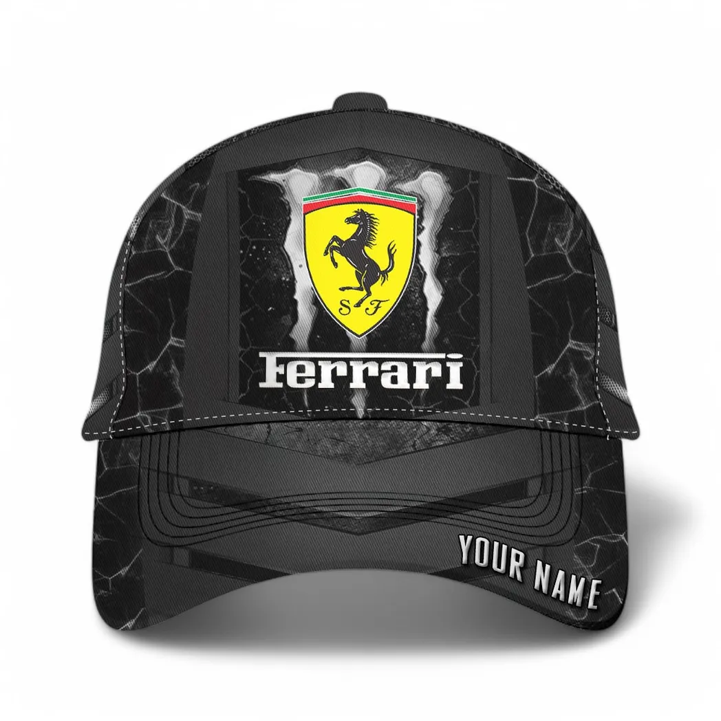 Ferrari Classic Cap, Gift For Ferrari Lovers, Gift For Him, Husband, Boyfriend CAR6502202508 - Grey
