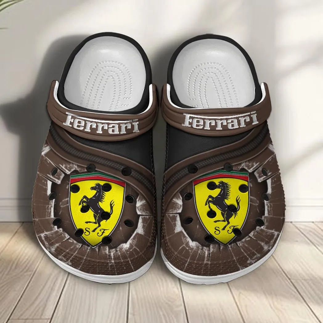 ferrari crocs clogs men women gift for ferrari fan car188032025187 brown y5a5e