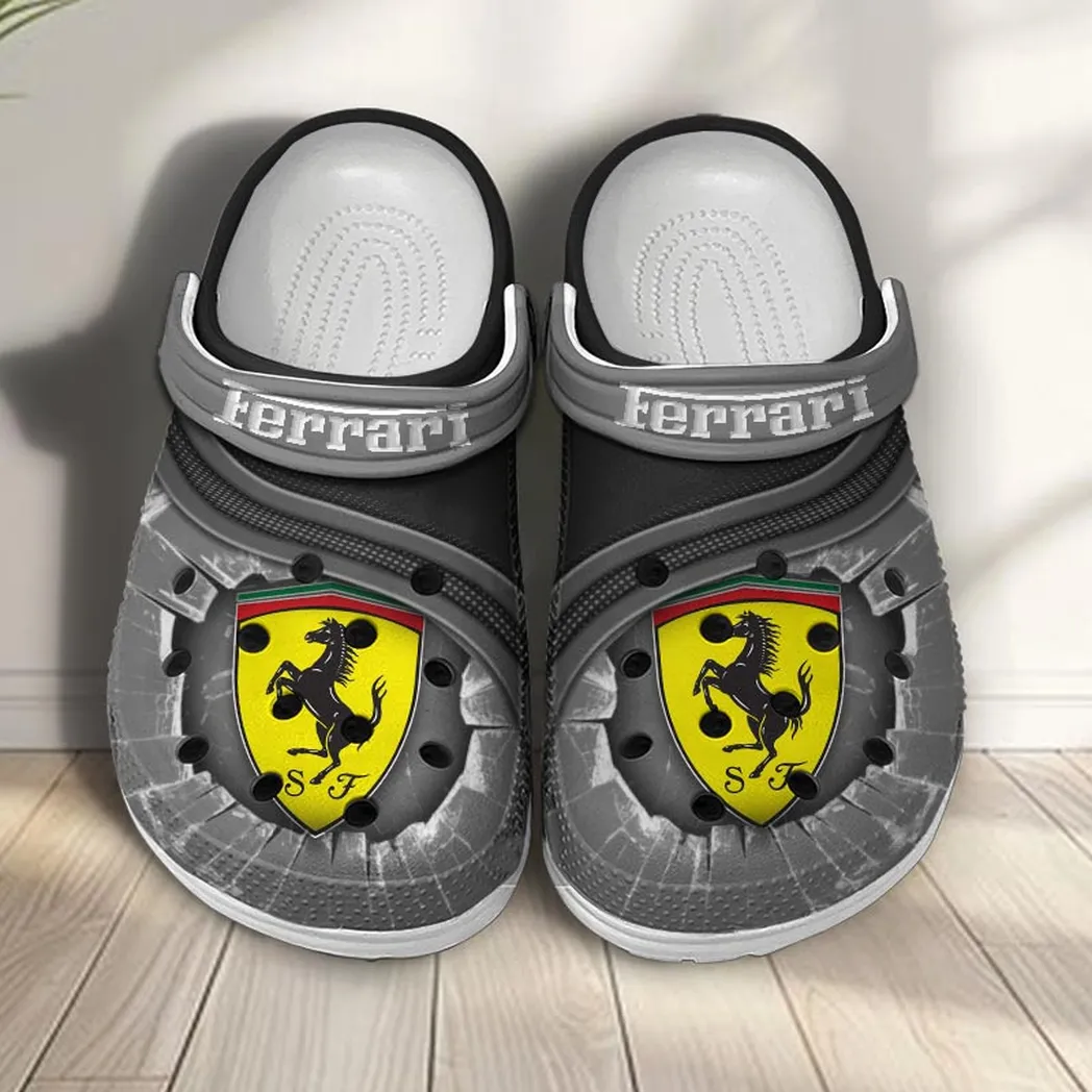 ferrari crocs clogs men women gift for ferrari fan car188032025187 gray dp5g3