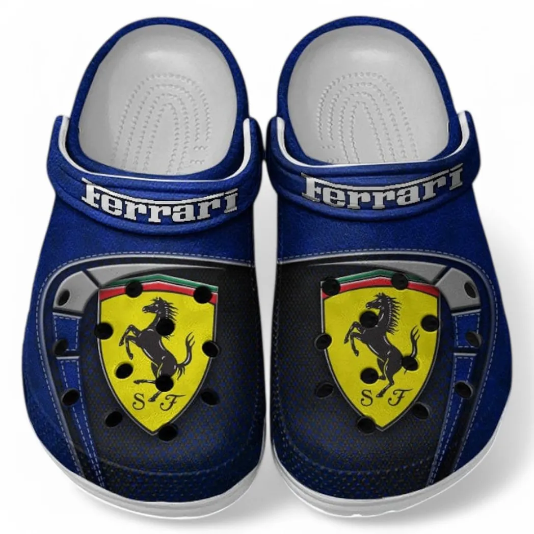 ferrari crocs sandals for men women gift for ferrari fan car177031425577 blue