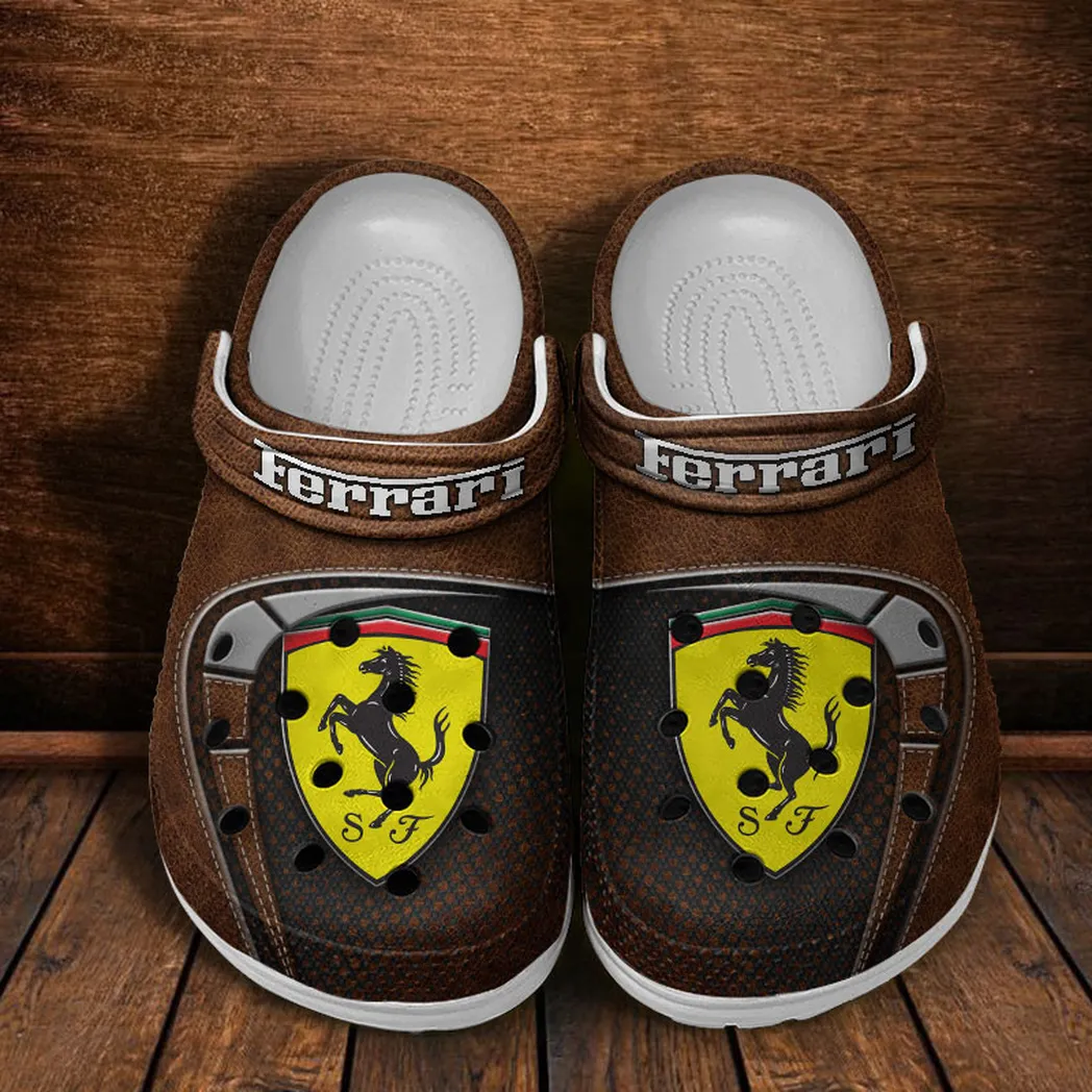 ferrari crocs sandals for men women gift for ferrari fan car177031425577 brown ywg4w