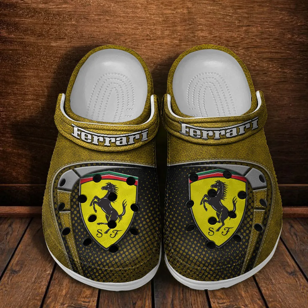 ferrari crocs sandals for men women gift for ferrari fan car177031425577 yellow 0bclb