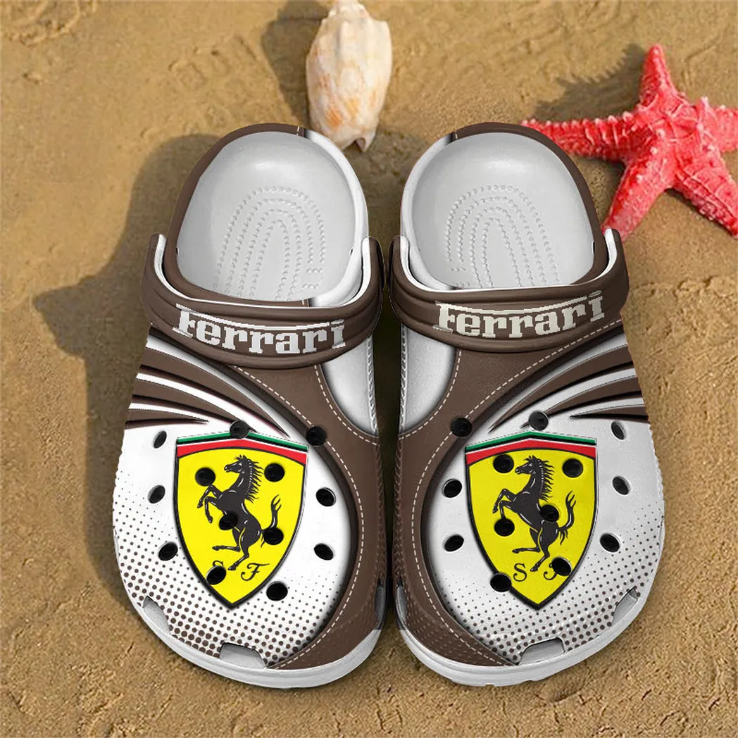 ferrari crocs sandals for men women gift for ferrari fan car181031525689 brown 5ha0s