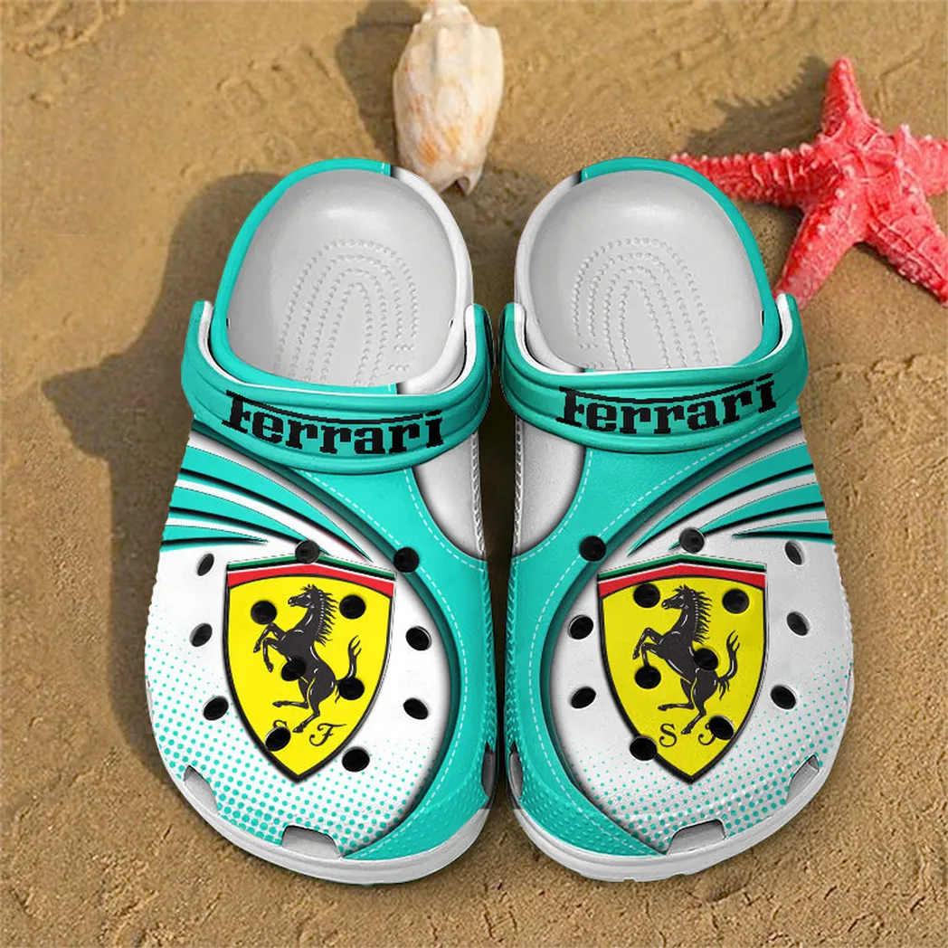 ferrari crocs sandals for men women gift for ferrari fan car181031525689 cyan vdvz7