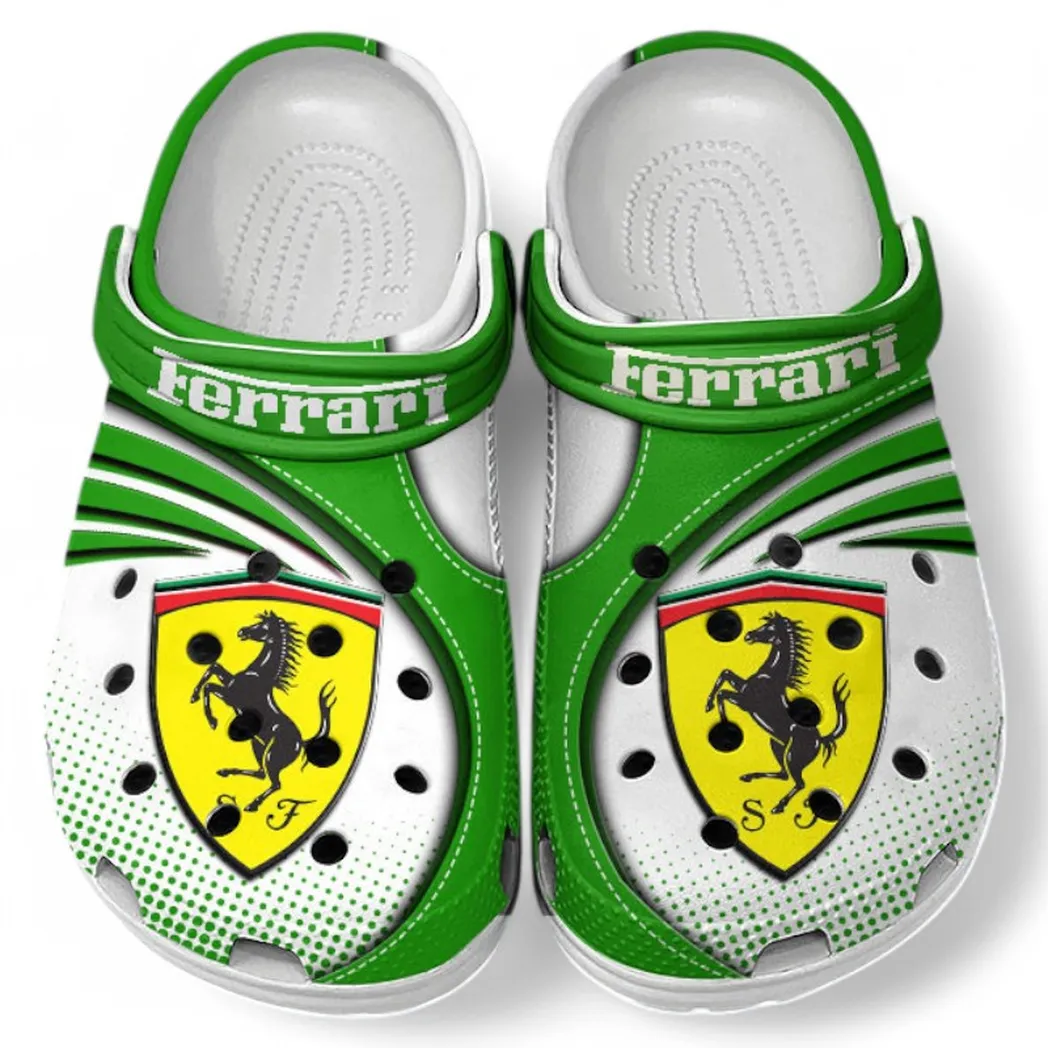 Ferrari Crocs Sandals For Men Women, Gift For Ferrari Fan CAR181031525689 - Green
