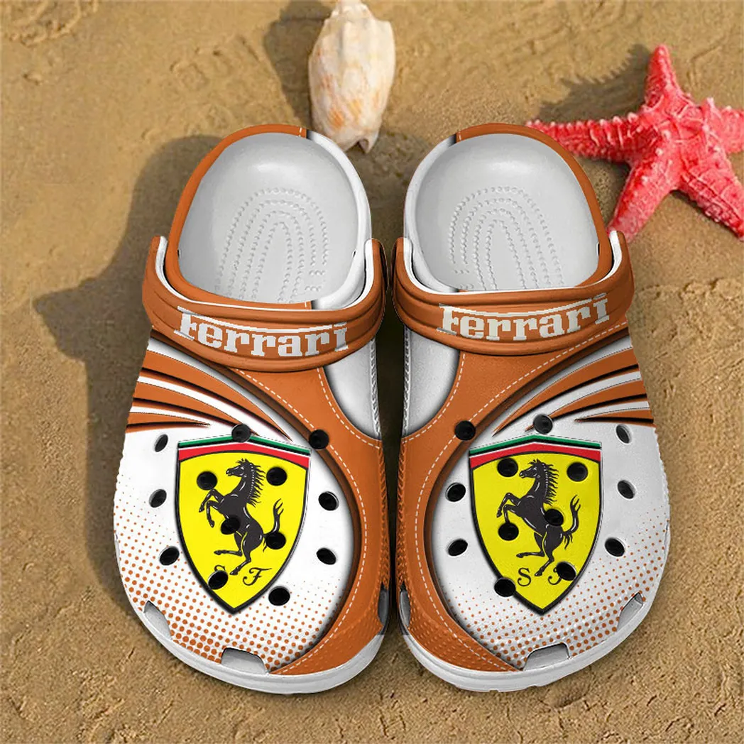 ferrari crocs sandals for men women gift for ferrari fan car181031525689 orange