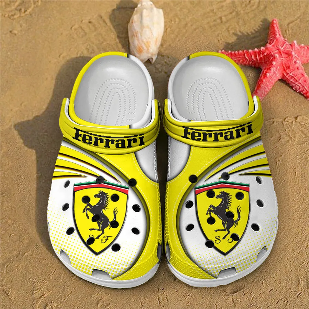 ferrari crocs sandals for men women gift for ferrari fan car181031525689 yellow sl4v0