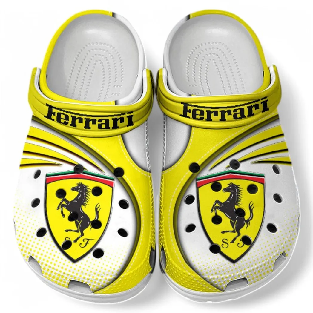 ferrari crocs sandals for men women gift for ferrari fan car181031525689 yellow wi2so