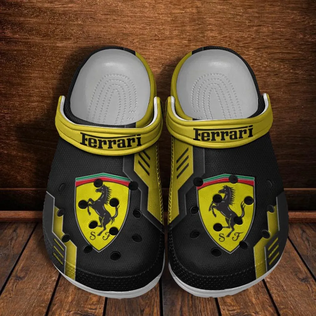 ferrari crocs shoes clogs men women gift for ferrari fan car185031525258 yellow eqgvn