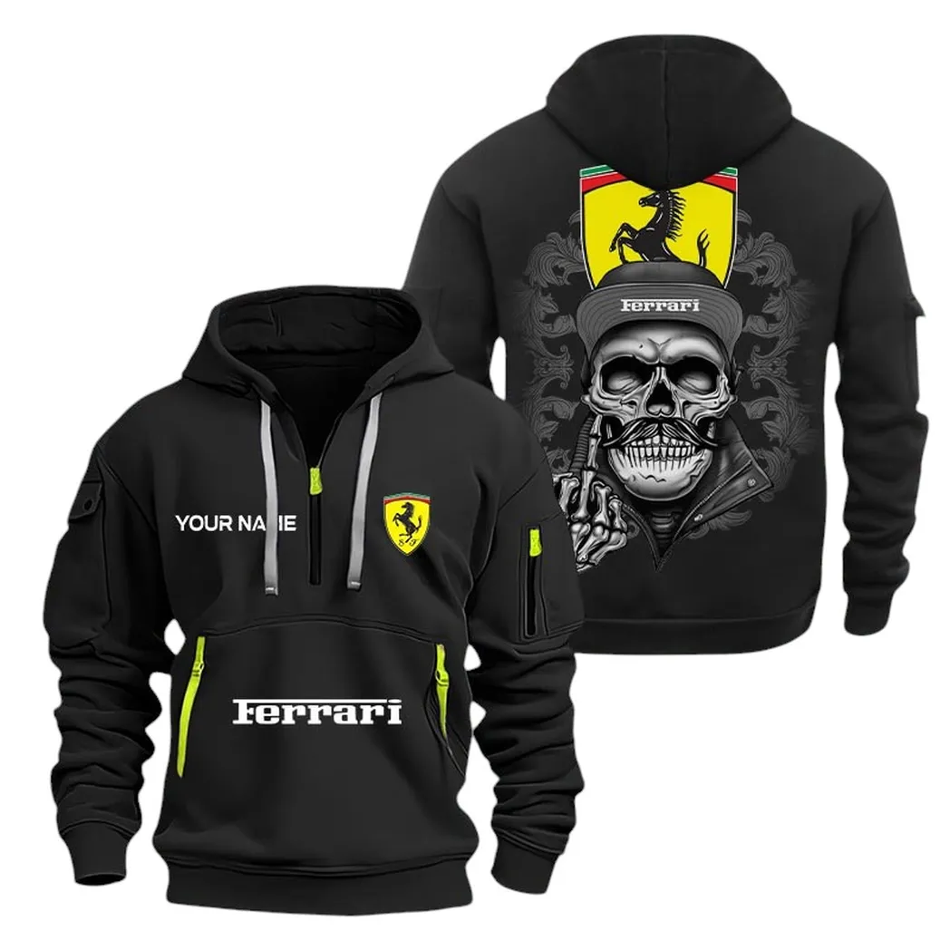 ferrari half zip hoodie for men gift for ferrari fan car166022625146 black 7hhvw