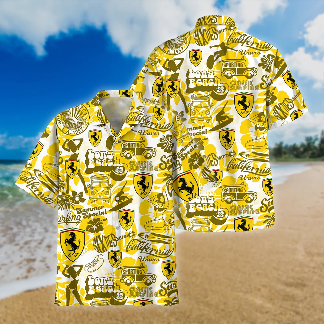 ferrari hawaiian shirt for men gift for ferrari lovers car201030725570