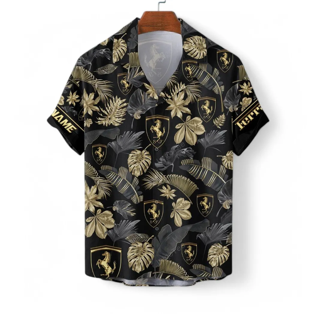 ferrari hawaiian shirt set for men gift for ferrari lovers gift for him husband boyfriend car139021125143 1 k6bgq