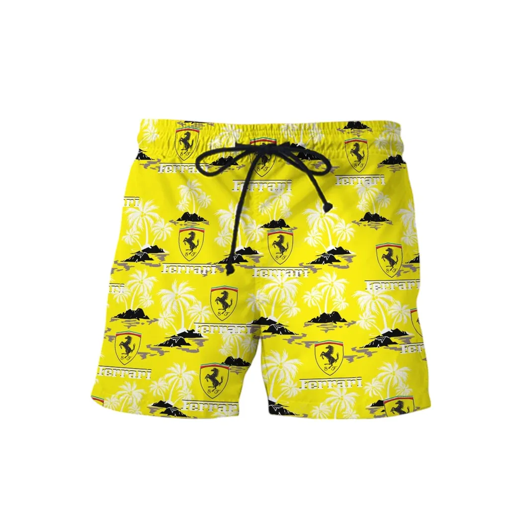 ferrari hawaiian shirt set for men gift for ferrari lovers gift for him husband boyfriend car144021125508 1