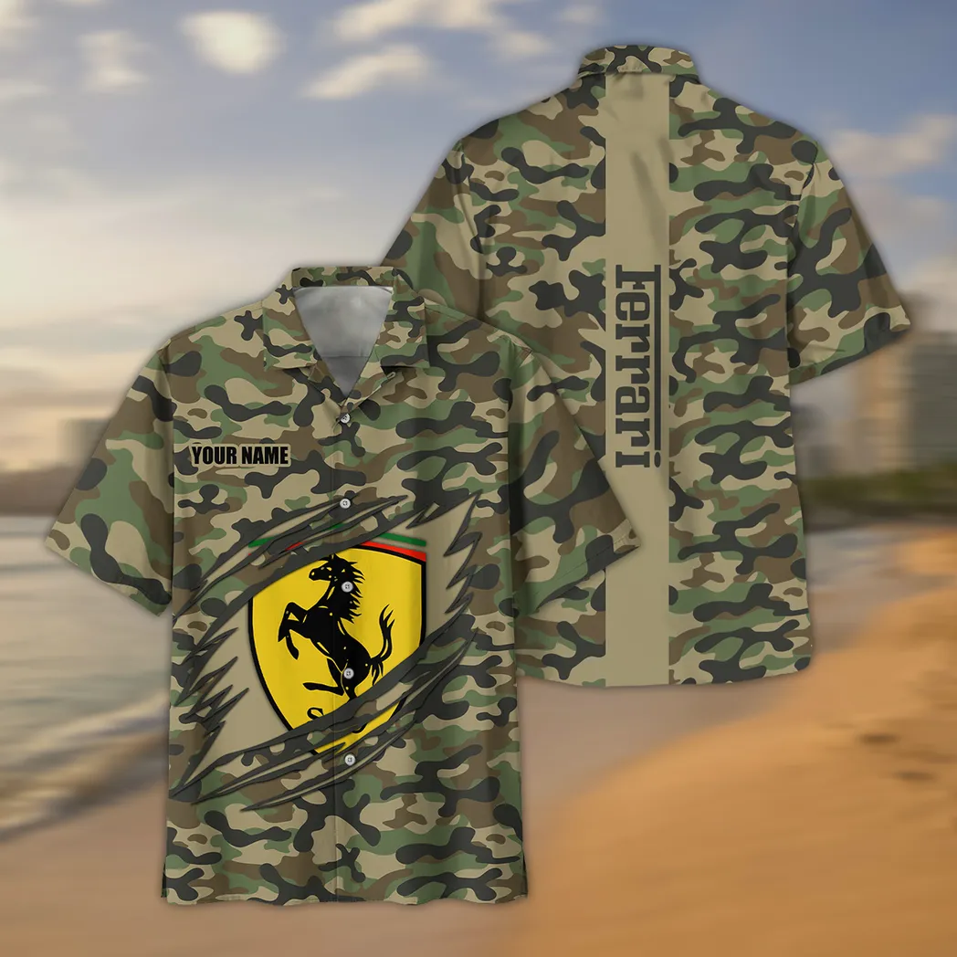 ferrari hawaiian shirt style camo oversized hawaiian car210040825701 ua7gg
