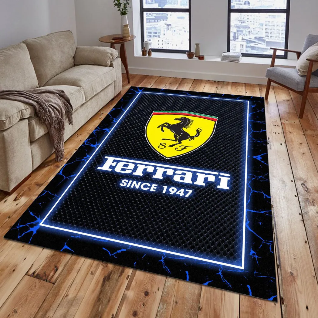 ferrari rug gift for ferrari lovers gift for him husband boyfriend car5202192521 blue