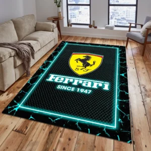 Ferrari Rug, All Over Print Carpet For Ferrari Lovers CAR5202192521 - Cyan