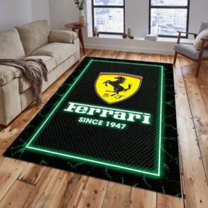 Ferrari Rug, All Over Print Carpet For Ferrari Lovers CAR5202192521 - Green
