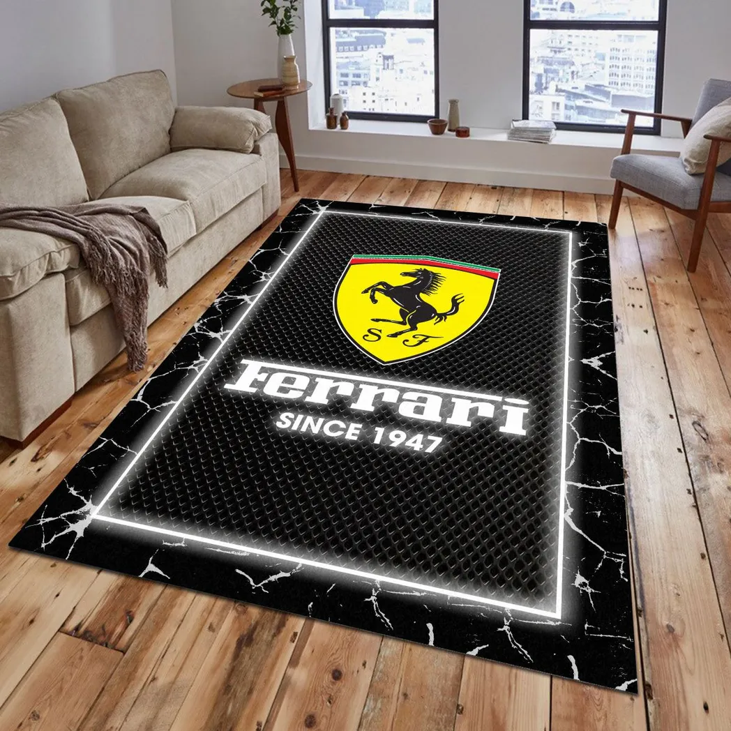 ferrari rug gift for ferrari lovers gift for him husband boyfriend car5202192521 grey jnjht