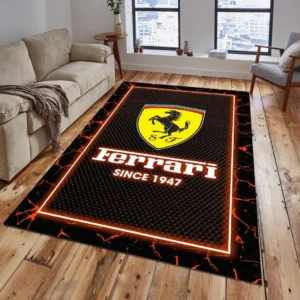 Ferrari Rug, All Over Print Carpet For Ferrari Lovers CAR5202192521 - Orange