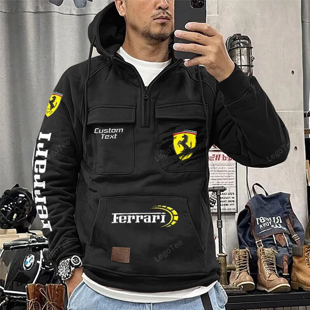 ferrari tactical quarter zip hoodie gift for ferrari lovers gift for him husband boyfriend black car122021425022 2 w7ztj