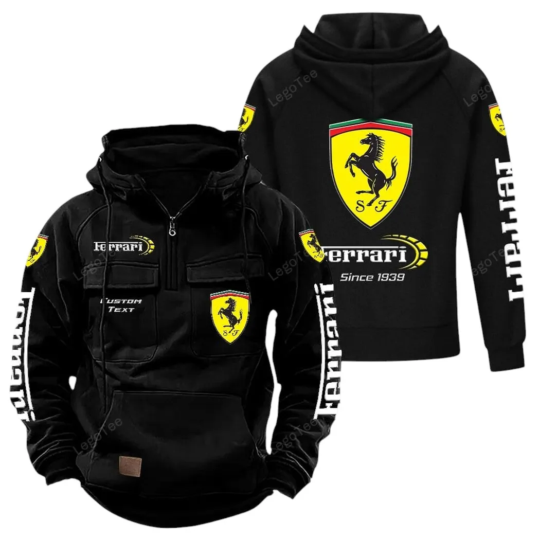 ferrari tactical quarter zip hoodie gift for ferrari lovers gift for him husband boyfriend black car96021425683 2 0h7zl