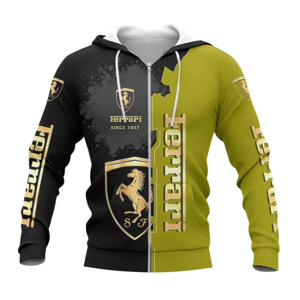 Ferrari Zipper Hoodie, Gift For Ferrari Lovers, Gift For Him, Husband, Boyfriend CAR44021725023-3
