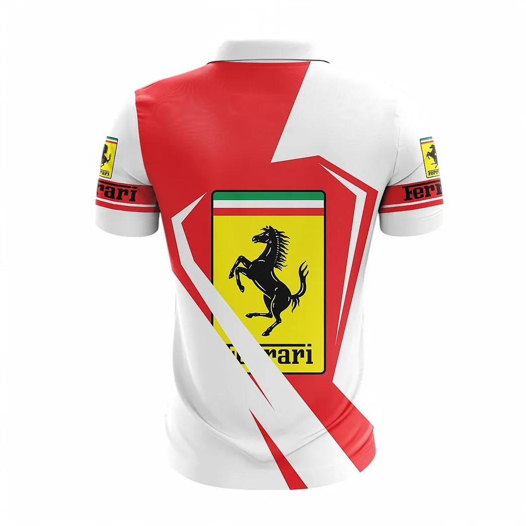 ferrari zipper polo shirt for men gift for ferrari fan car68022125900 hofmo
