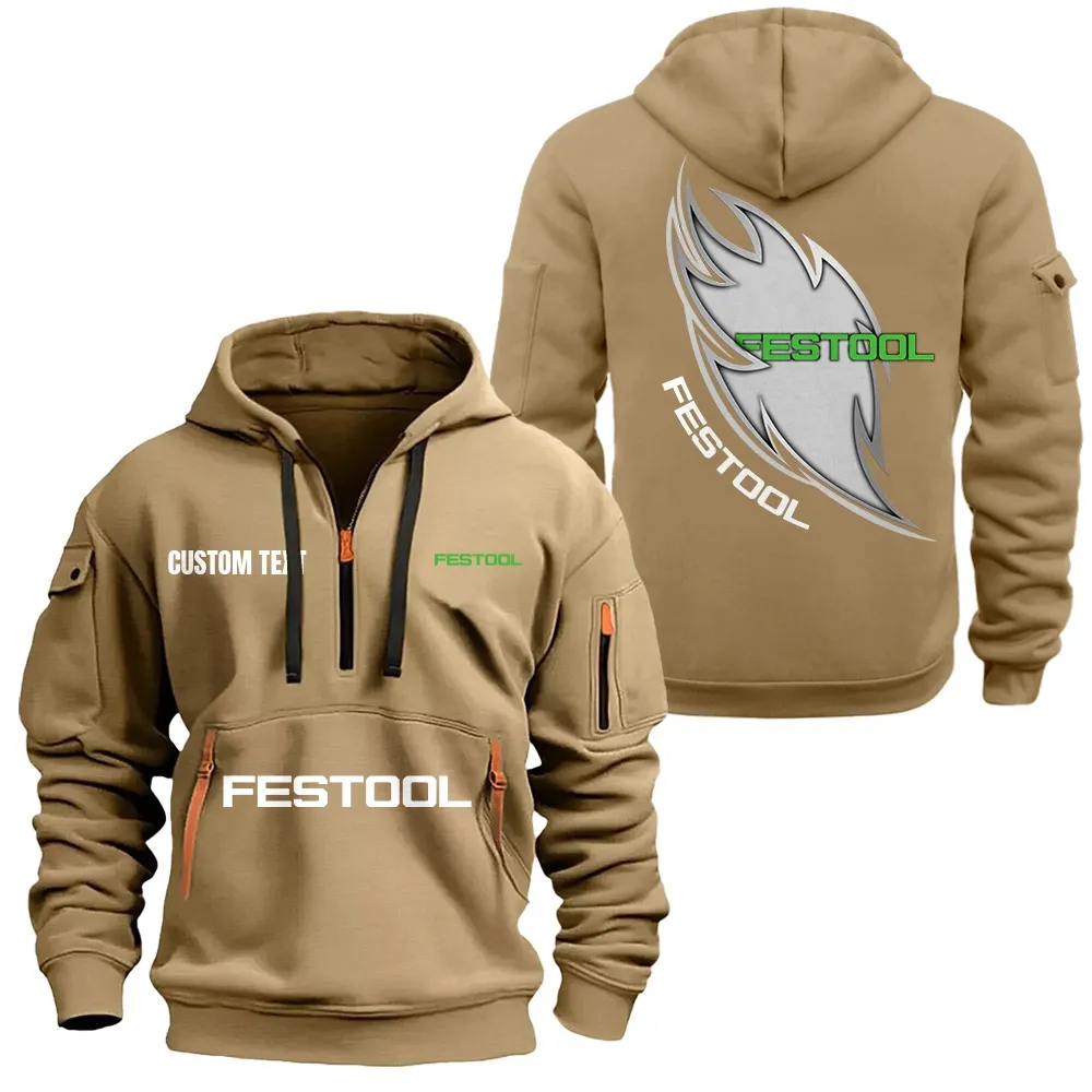 festool hoodie half zipper car1701112074 car all over print hoodie half zipper khaki