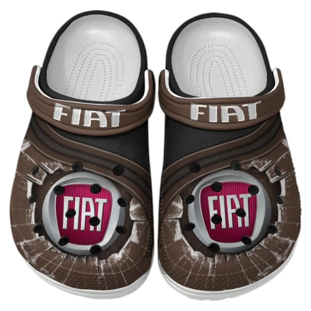 Fiat Crocs Clogs Men Women, Gift For Fiat Fan CAR188032025158 - Brown