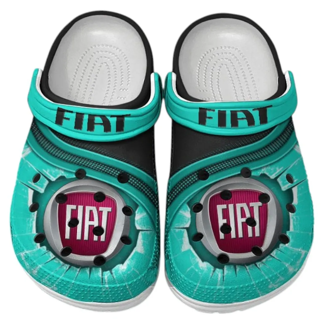 Fiat Crocs Clogs Men Women, Gift For Fiat Fan CAR188032025158 - Cyan