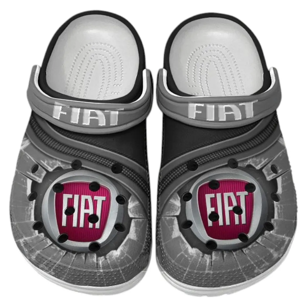 Fiat Crocs Clogs Men Women, Gift For Fiat Fan CAR188032025158 - Gray