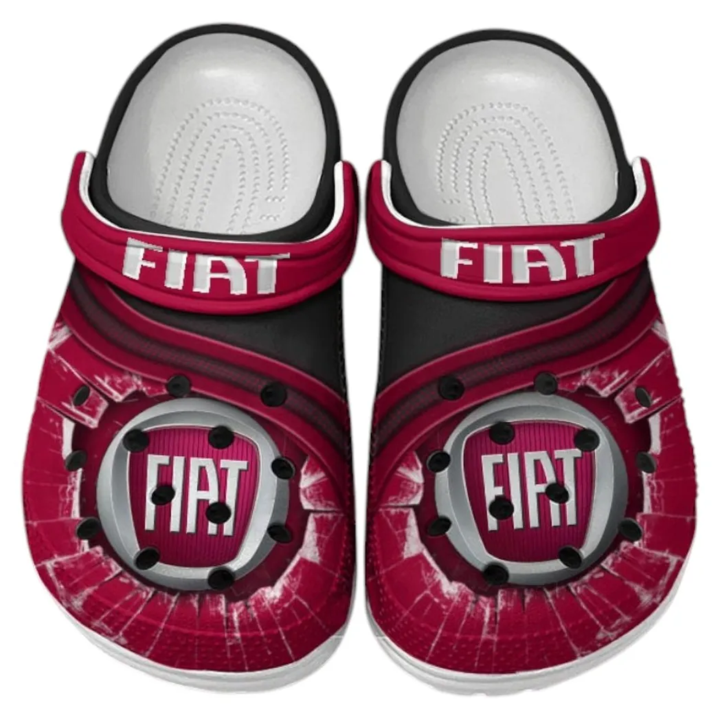 Fiat Crocs Clogs Men Women, Gift For Fiat Fan CAR188032025158 - Red