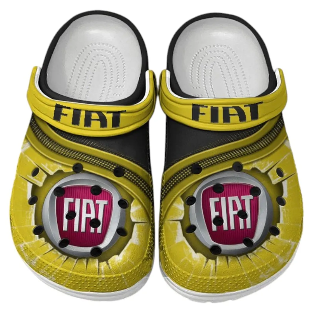 Fiat Crocs Clogs Men Women, Gift For Fiat Fan CAR188032025158 - Yellow