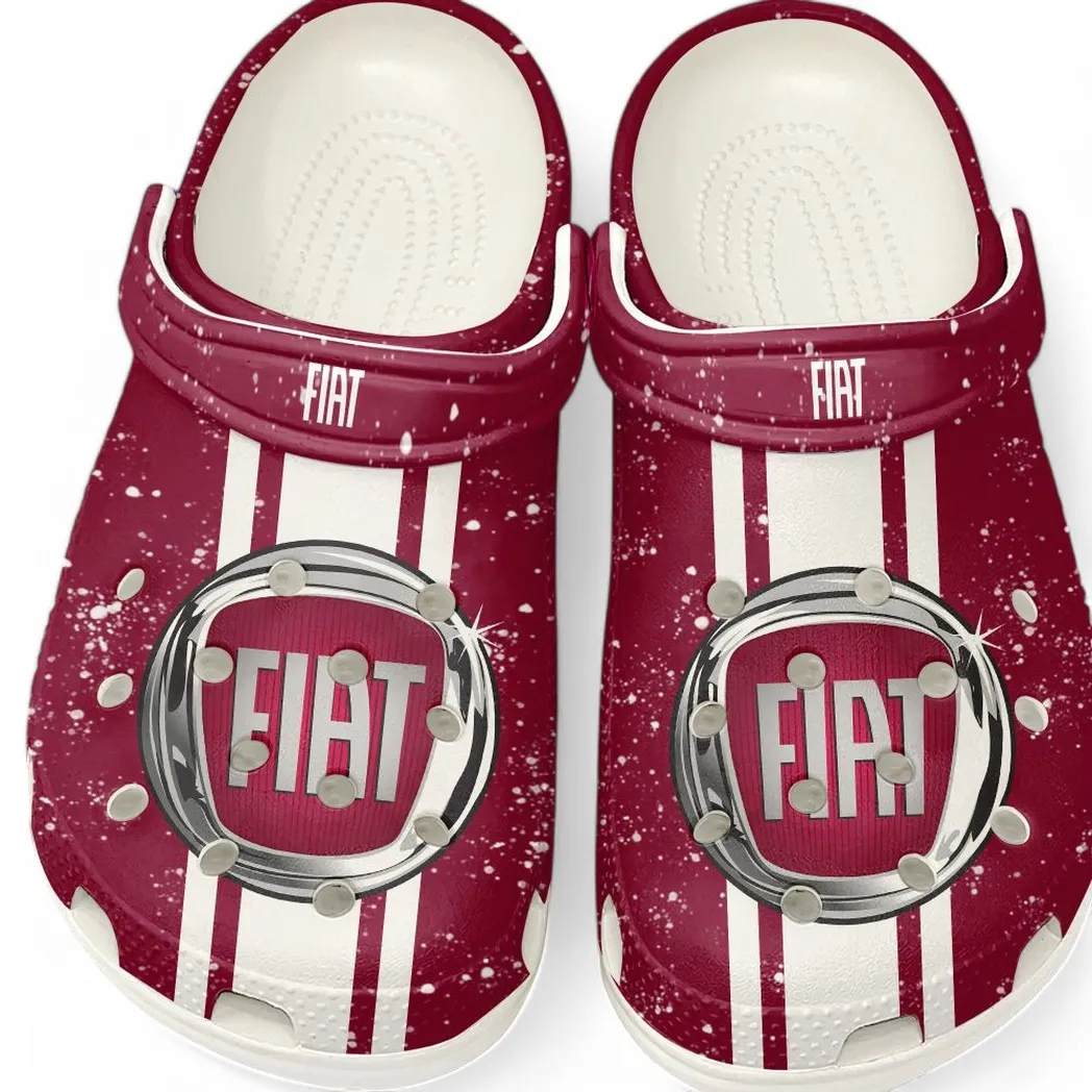 Fiat Crocs, Gift For Fiat Lovers, Gift For Him, Husband, Boyfriend CAR62022025093 - White