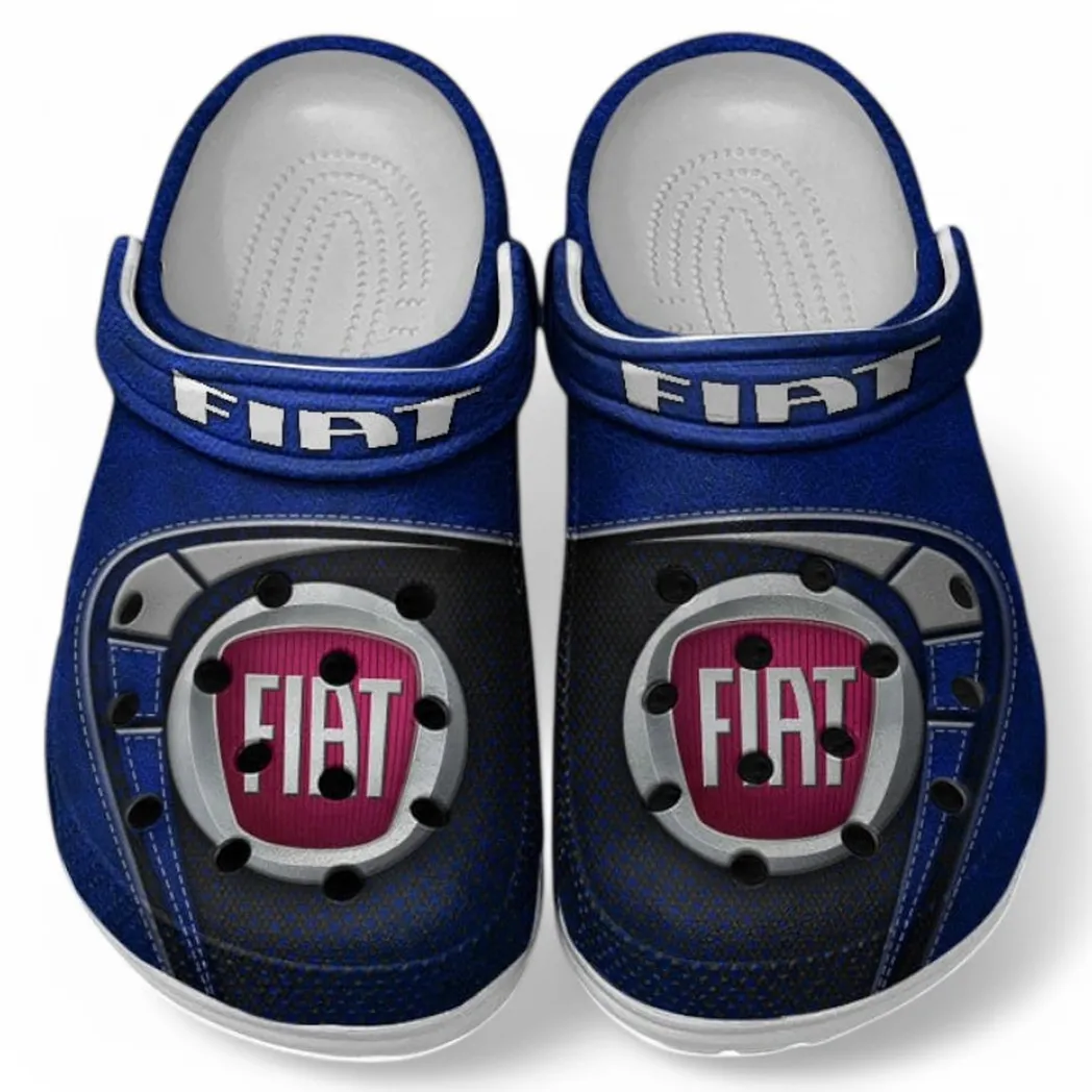 Fiat Crocs Sandals For Men Women, Gift For Fiat Fan CAR177031425603 - Blue