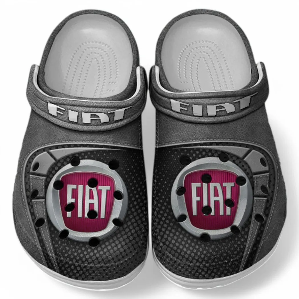 Fiat Crocs Sandals For Men Women, Gift For Fiat Fan CAR177031425603 - Gray