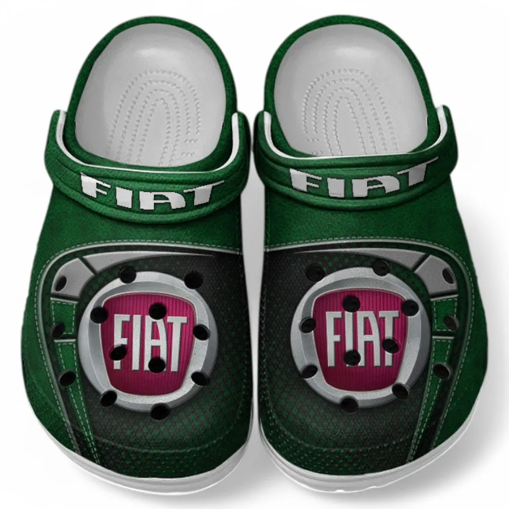 Fiat Crocs Sandals For Men Women, Gift For Fiat Fan CAR177031425603 - Green