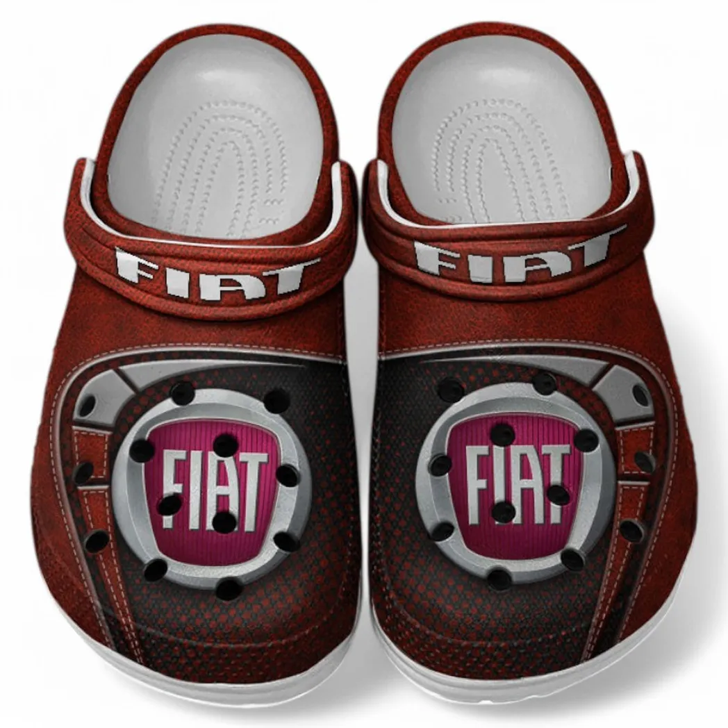 Fiat Crocs Sandals For Men Women, Gift For Fiat Fan CAR177031425603 - Red
