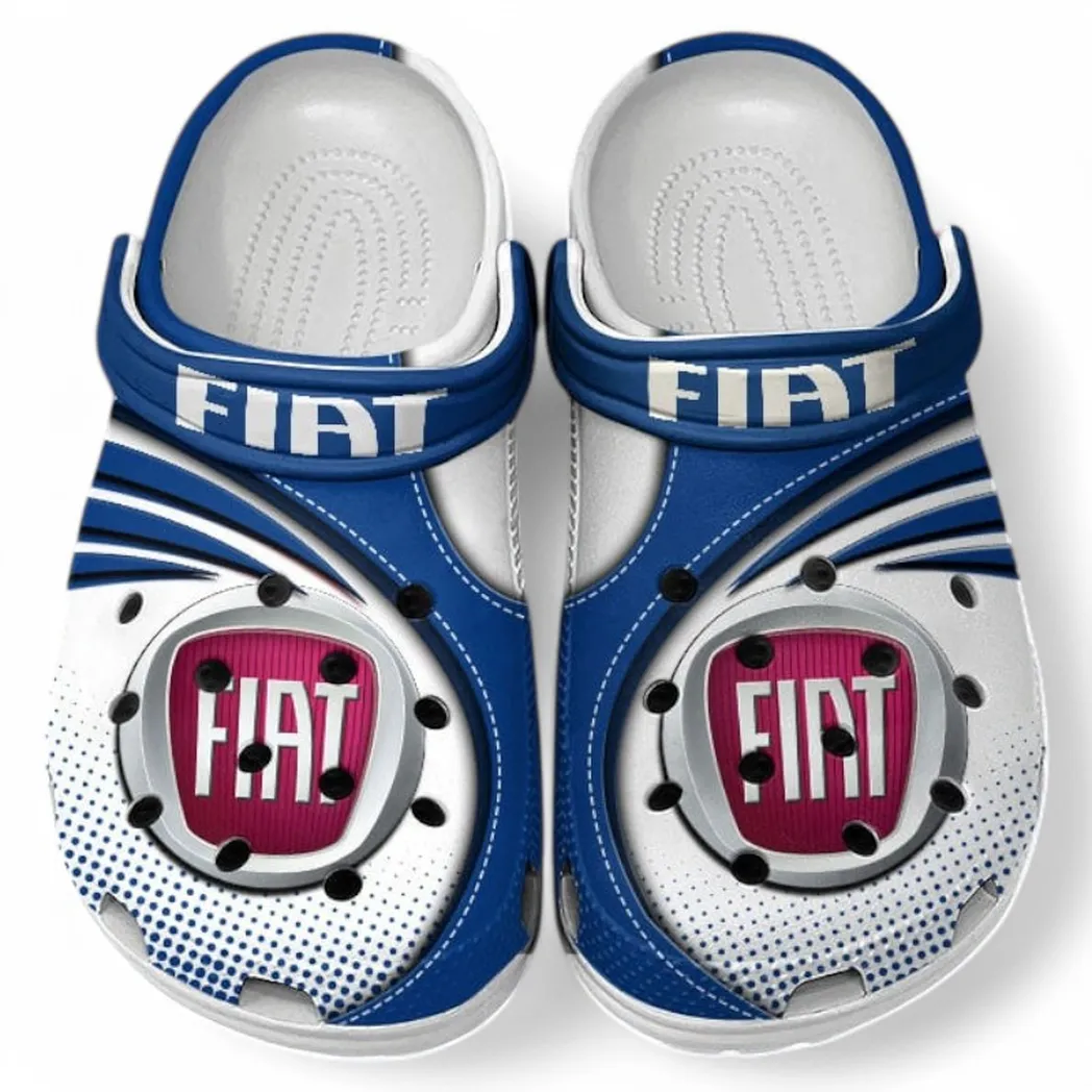 Fiat Crocs Sandals For Men Women, Gift For Fiat Fan CAR181031525755 - Blue